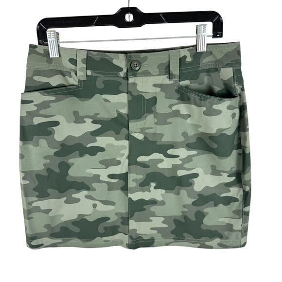 Eddie Bauer Green Camo Adventurer 2.0 Skort Mini Skirt Pockets Women's Size 6 - Picture 3 of 10